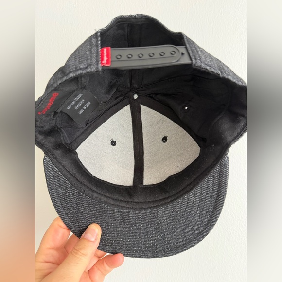 Supreme Charcoal and Red Logo Cap - Picture 5 of 5